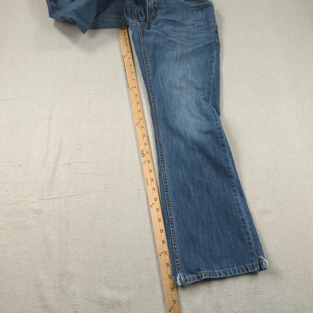 Levis Jeans Mens 32x30 Blue 527 Boot Cut Western Cowboy Faded Distressed